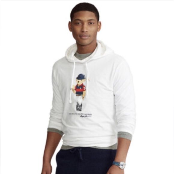 Ralph Lauren Other - Ralph Lauren White Polo Bear Pullover Hoodie